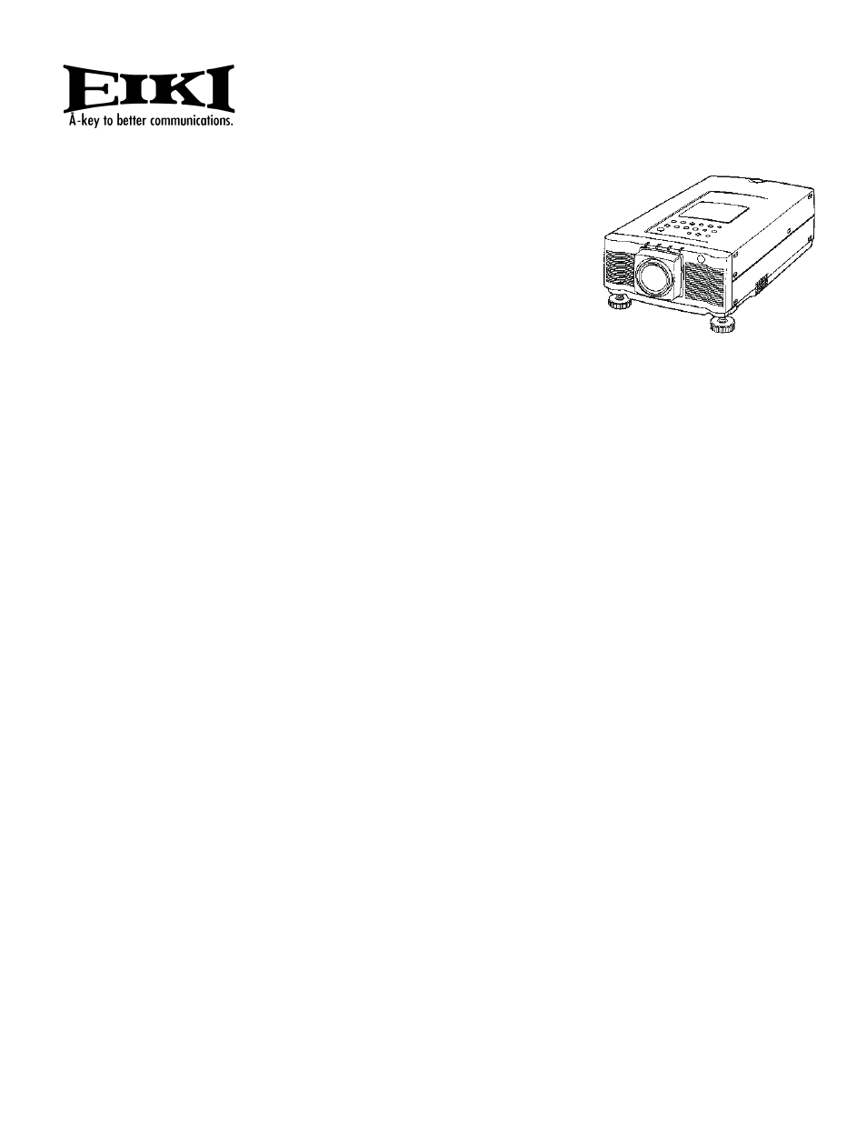 Eiki LC-XGA982U User Manual | 1 page