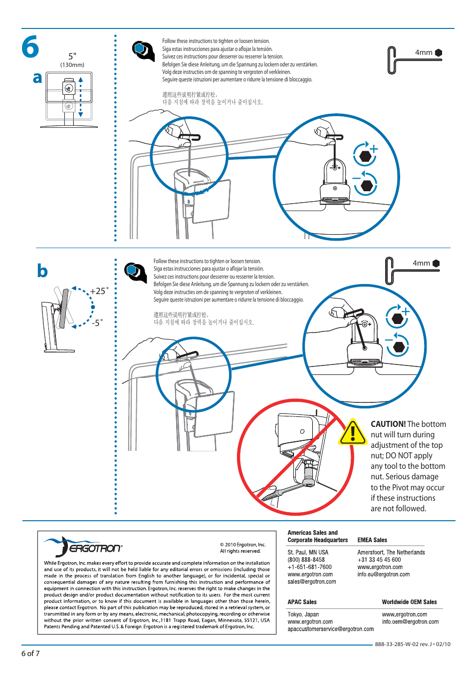 Ergotron Neo-Flex Widescreen Stand User Manual | Page 6 / 7