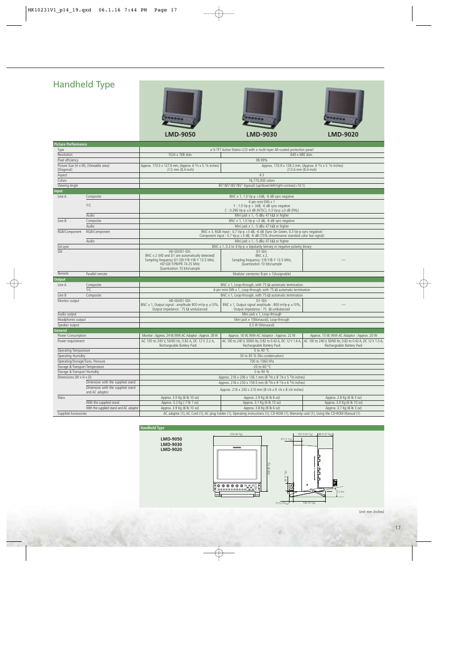 Handheld type | Ergotron LUMA User Manual | Page 17 / 20