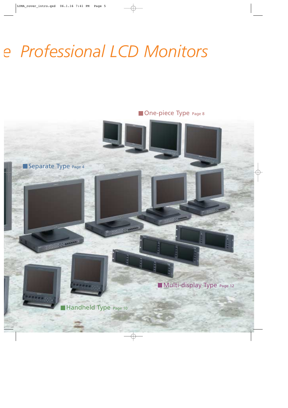E professional lcd monitors | Ergotron LUMA User Manual | Page 3 / 20