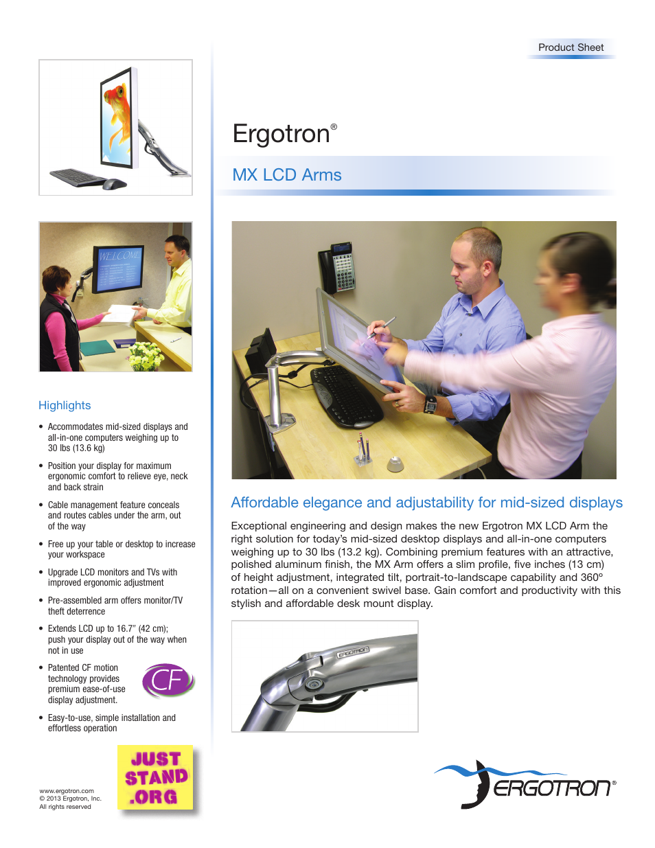 Ergotron 45-214-026 User Manual | 2 pages