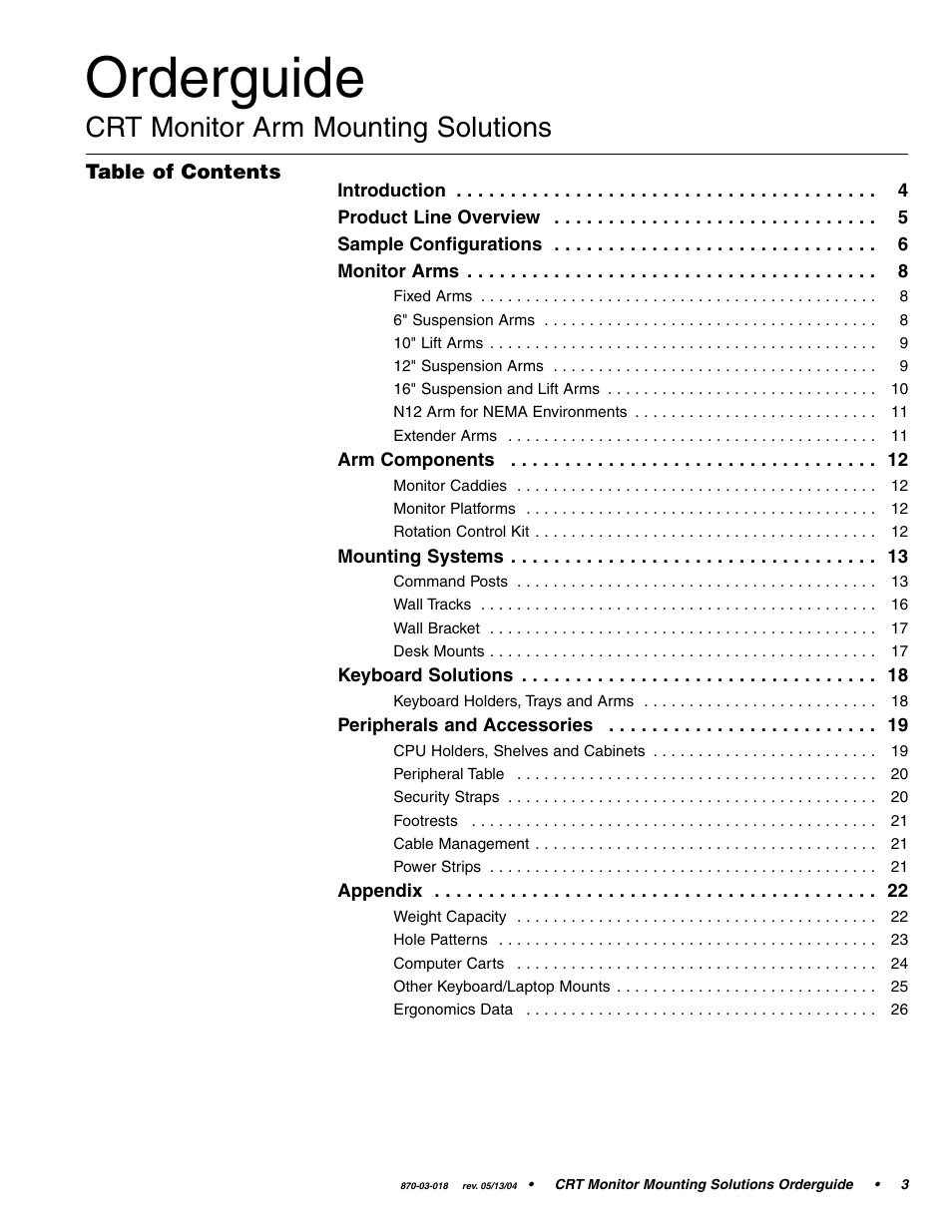 Ergotron CRT Monitor User Manual | Page 3 / 28