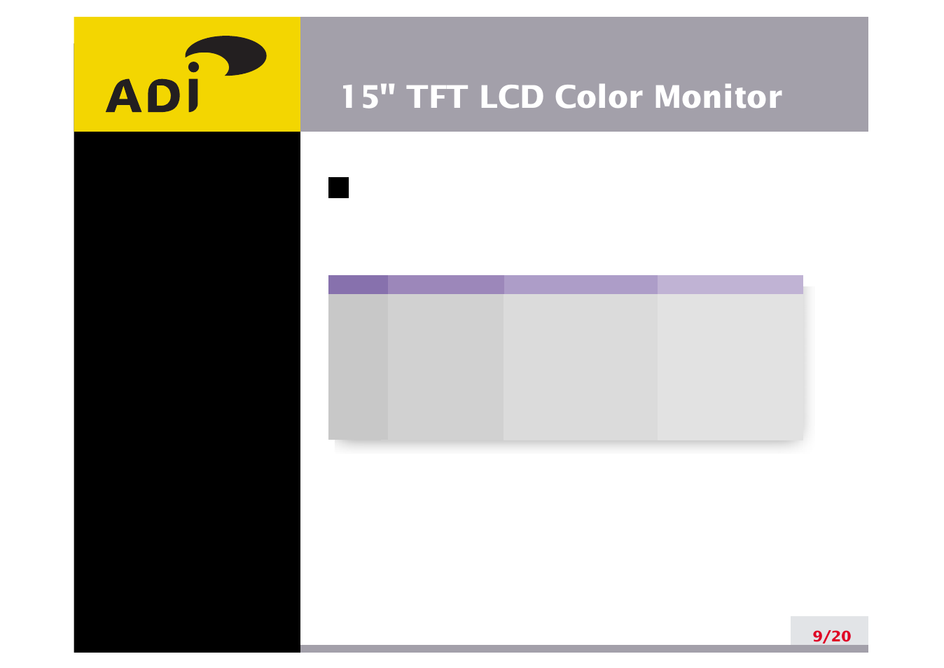 Preset timing table | Ergotron A515 User Manual | Page 13 / 24