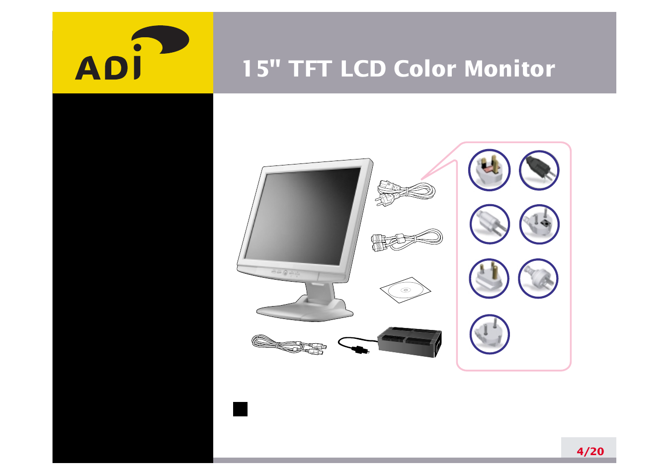 Installing the monitor, 1. packing list | Ergotron A515 User Manual | Page 8 / 24