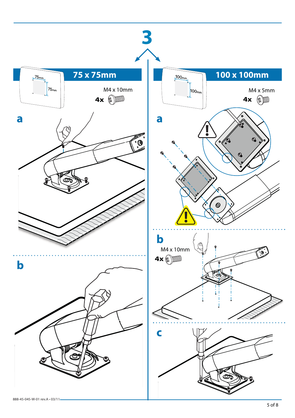 Ab b c | Ergotron NF User Manual | Page 5 / 8