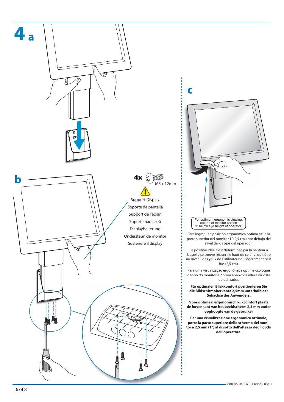 Ab c | Ergotron NF User Manual | Page 6 / 8