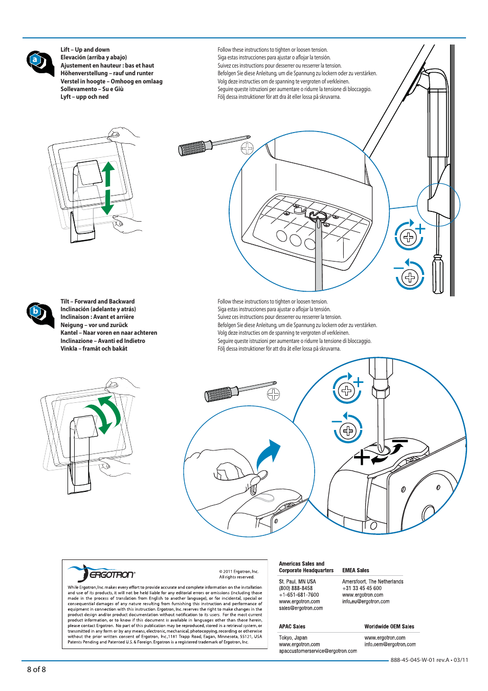 Ergotron NF User Manual | Page 8 / 8