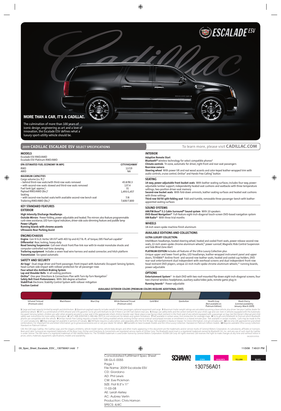 Escalade Sports Automobile User Manual | 1 page