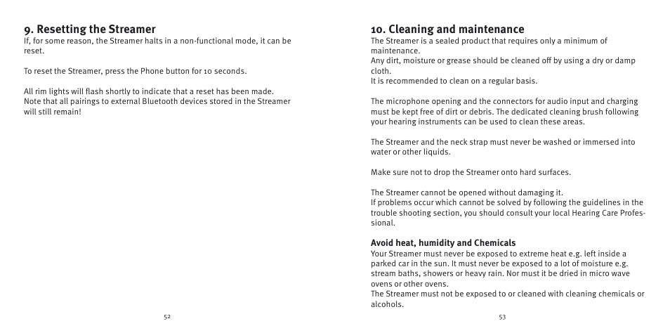 Resetting the streamer, Cleaning and maintenance | Epoq Steamer User Manual | Page 27 / 35