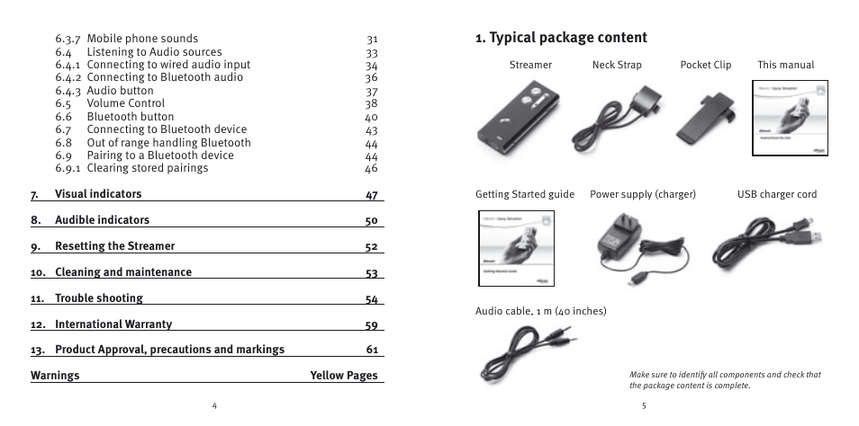 Typical package content | Epoq Steamer User Manual | Page 3 / 35
