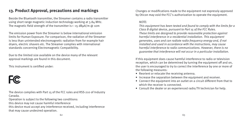 Product approval, precautions and markings | Epoq Steamer User Manual | Page 32 / 35