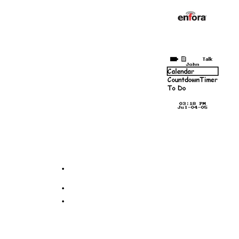 More features, Organizer, Calendar | Enfora TicTalk User Manual | Page 47 / 94