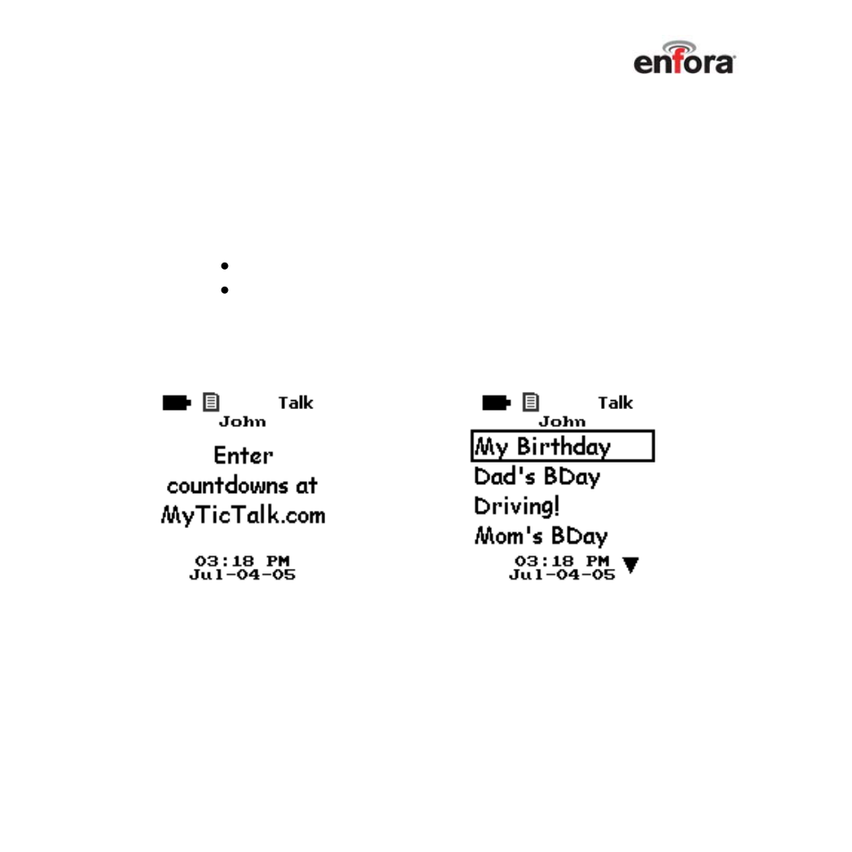 View countdown timers, View to do items | Enfora TicTalk User Manual | Page 49 / 94
