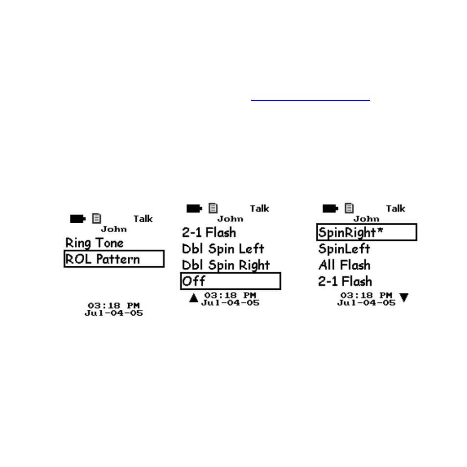 Ring of lights (rol) - pattern, Phone-reward | Enfora TicTalk User Manual | Page 54 / 94