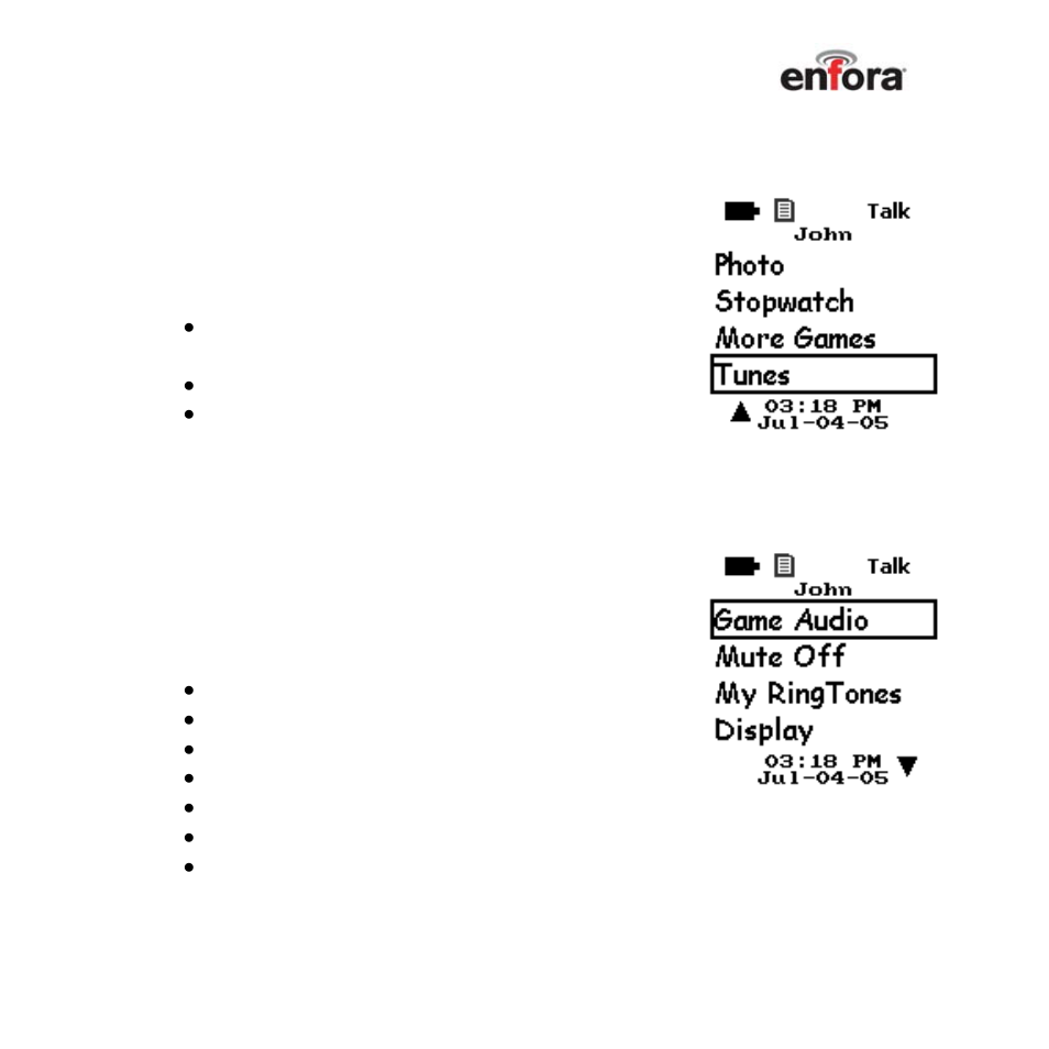 Listen to a tune, Setup | Enfora TicTalk User Manual | Page 63 / 94