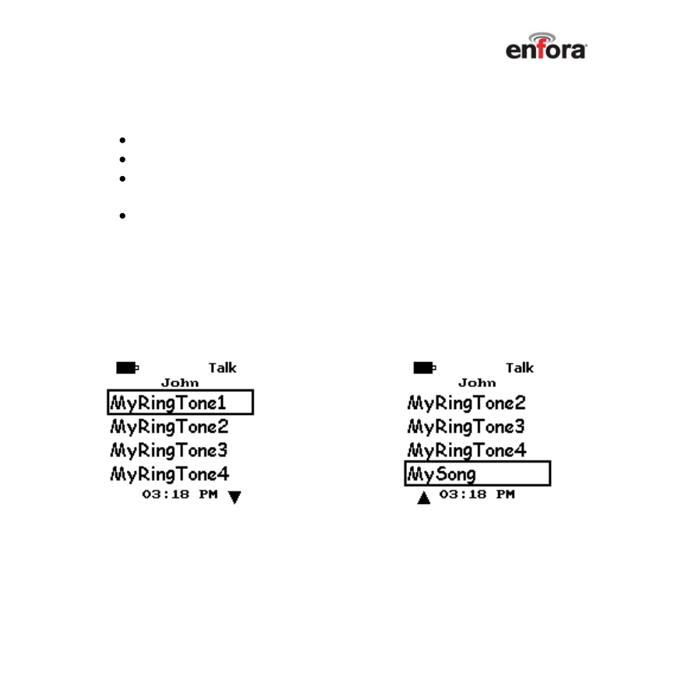 My ring tones, How to play custom ring tones | Enfora TicTalk User Manual | Page 65 / 94