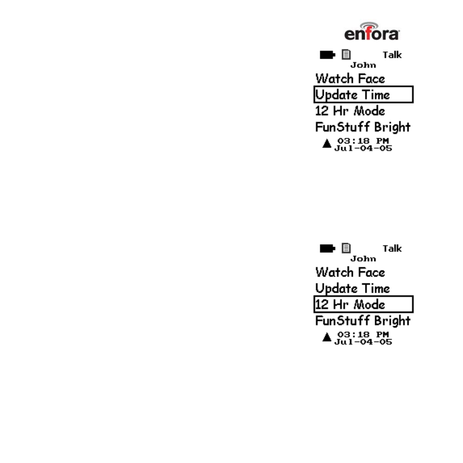 Choose 12-hour or 24-hour mode, Refer to boring stuff | Enfora TicTalk User Manual | Page 69 / 94