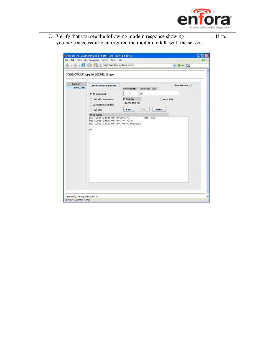 Enfora GSM2228UG001 User Manual | Page 47 / 55