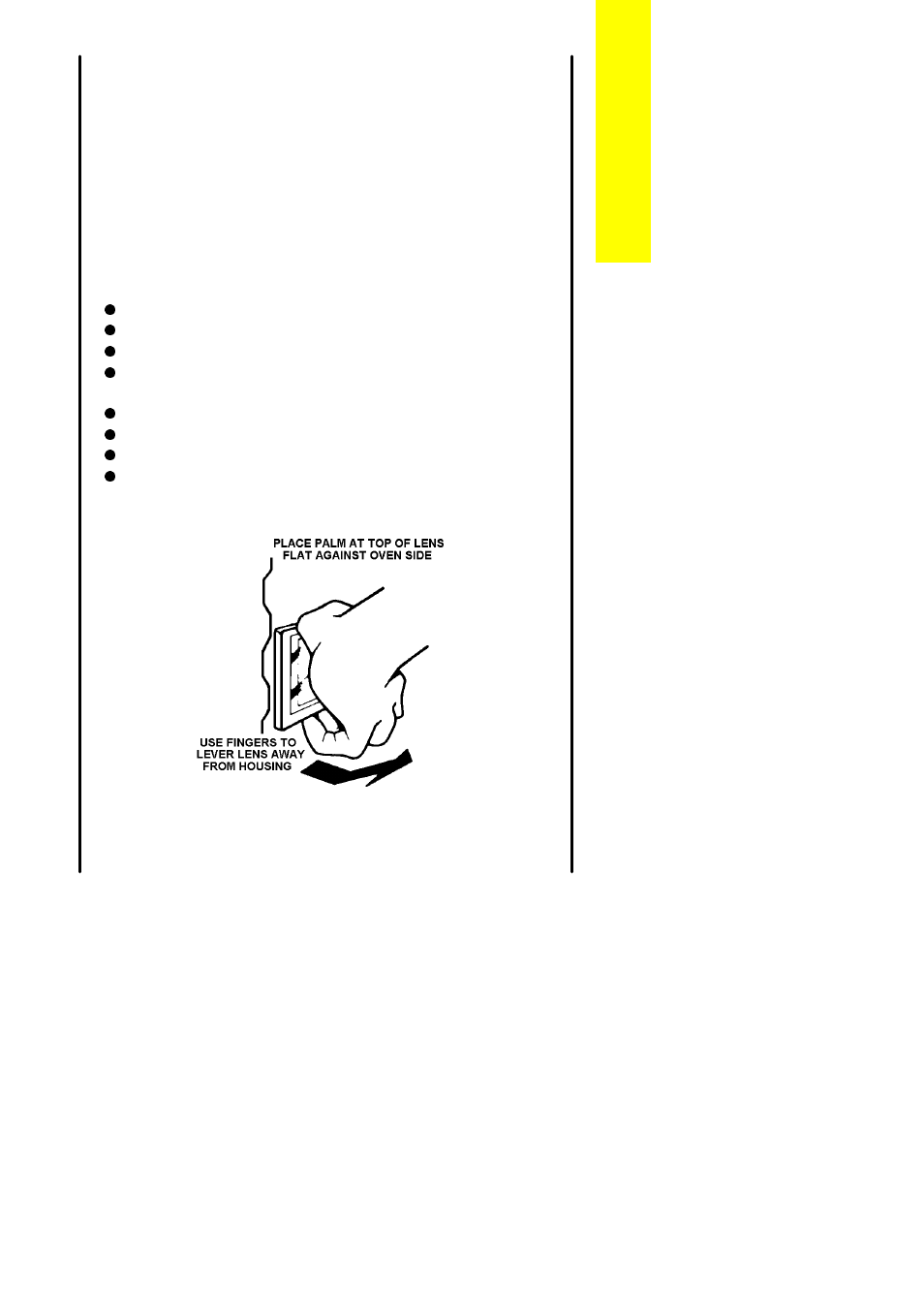 Replacing the oven light bulb | Electrolux CSG 552 User Manual | Page 35 / 52