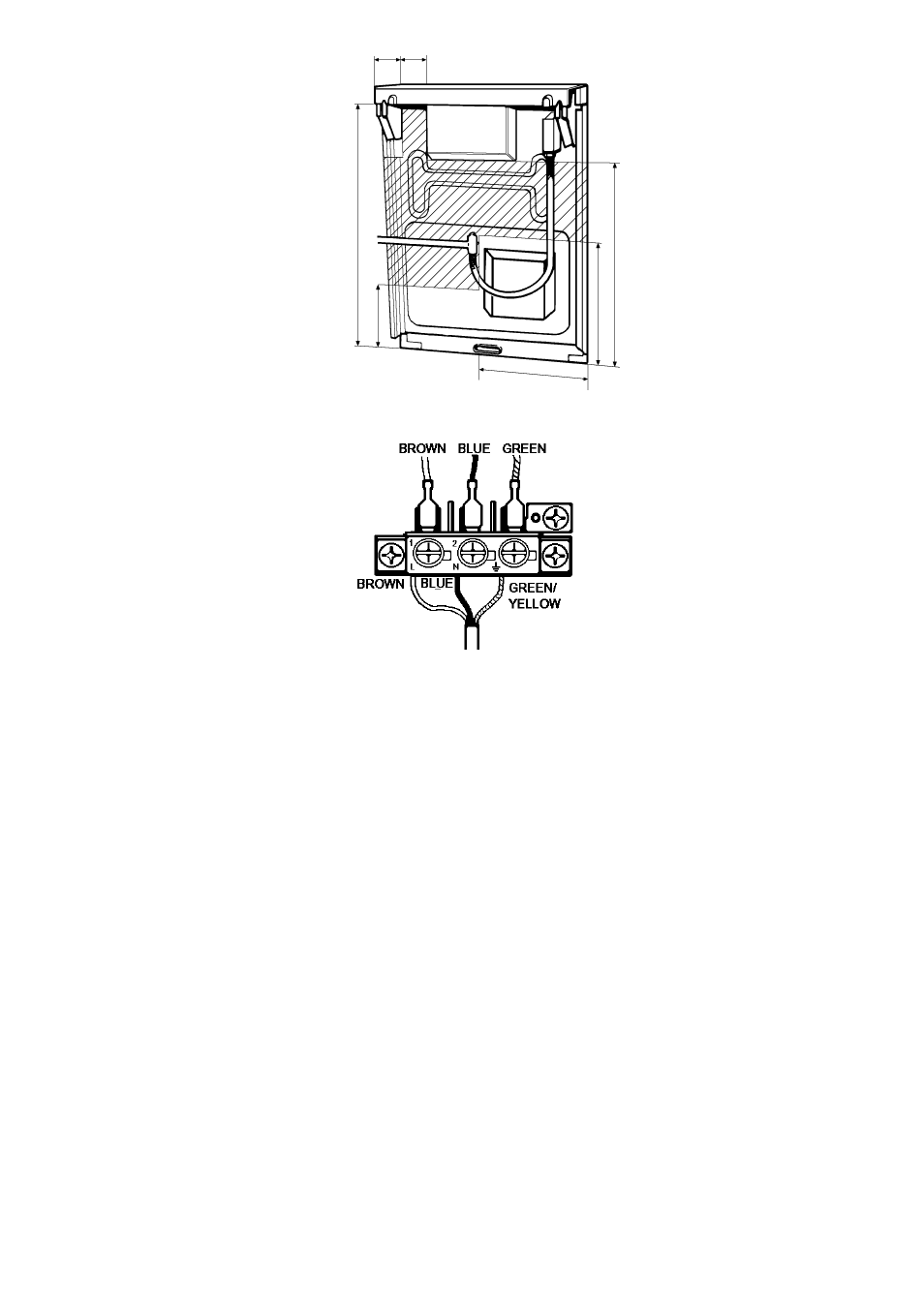 Connecting to gas, Connection to the electricity supply | Electrolux CSG 552 User Manual | Page 45 / 52