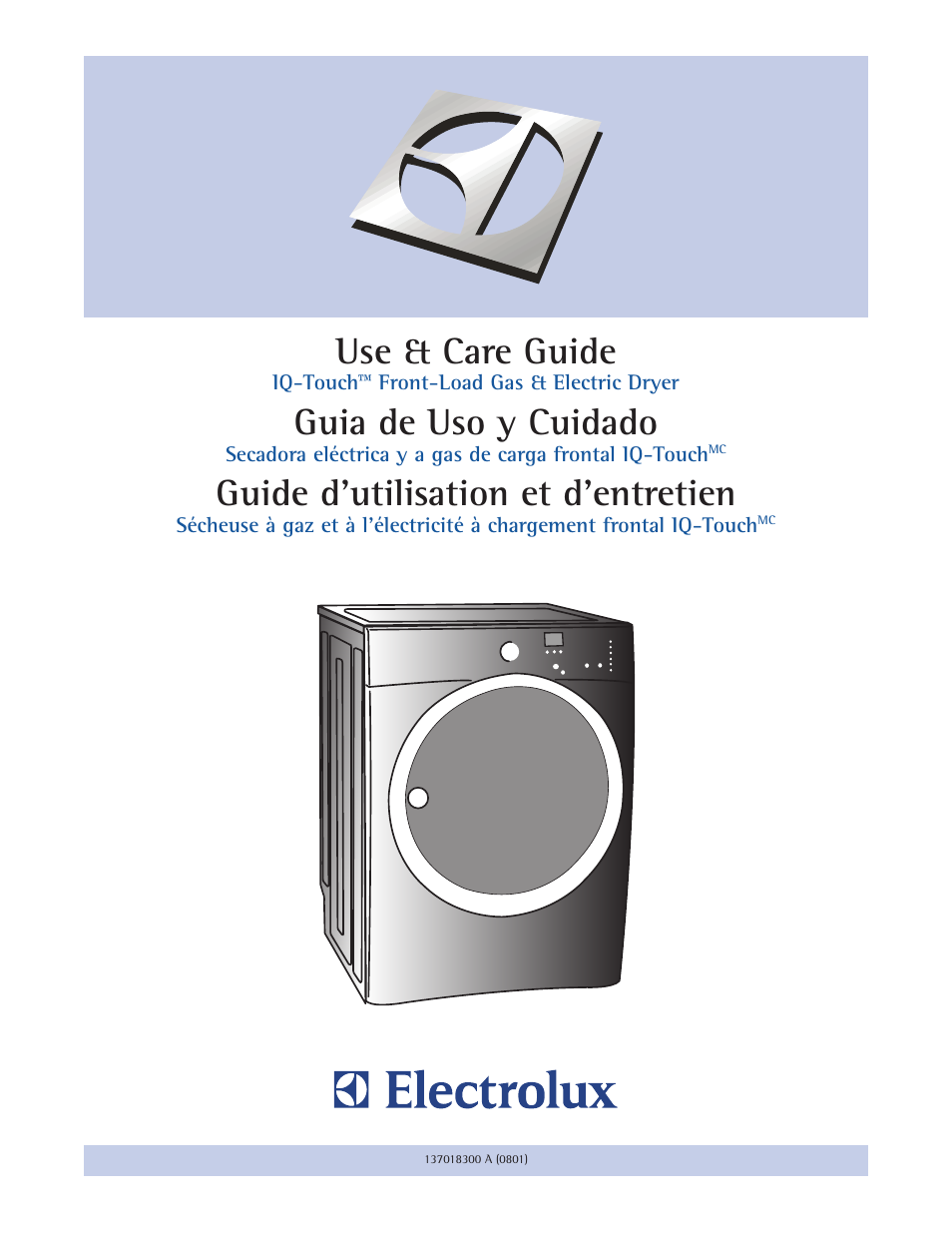 Electrolux IQ-Touch 137018300 A User Manual | 24 pages