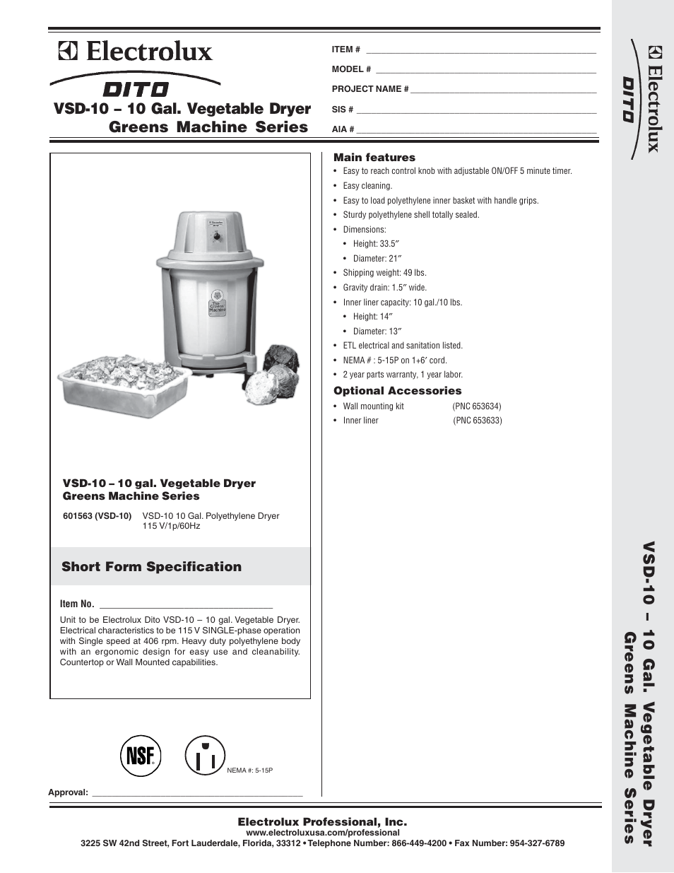 Electrolux Dito 601563 User Manual | 2 pages