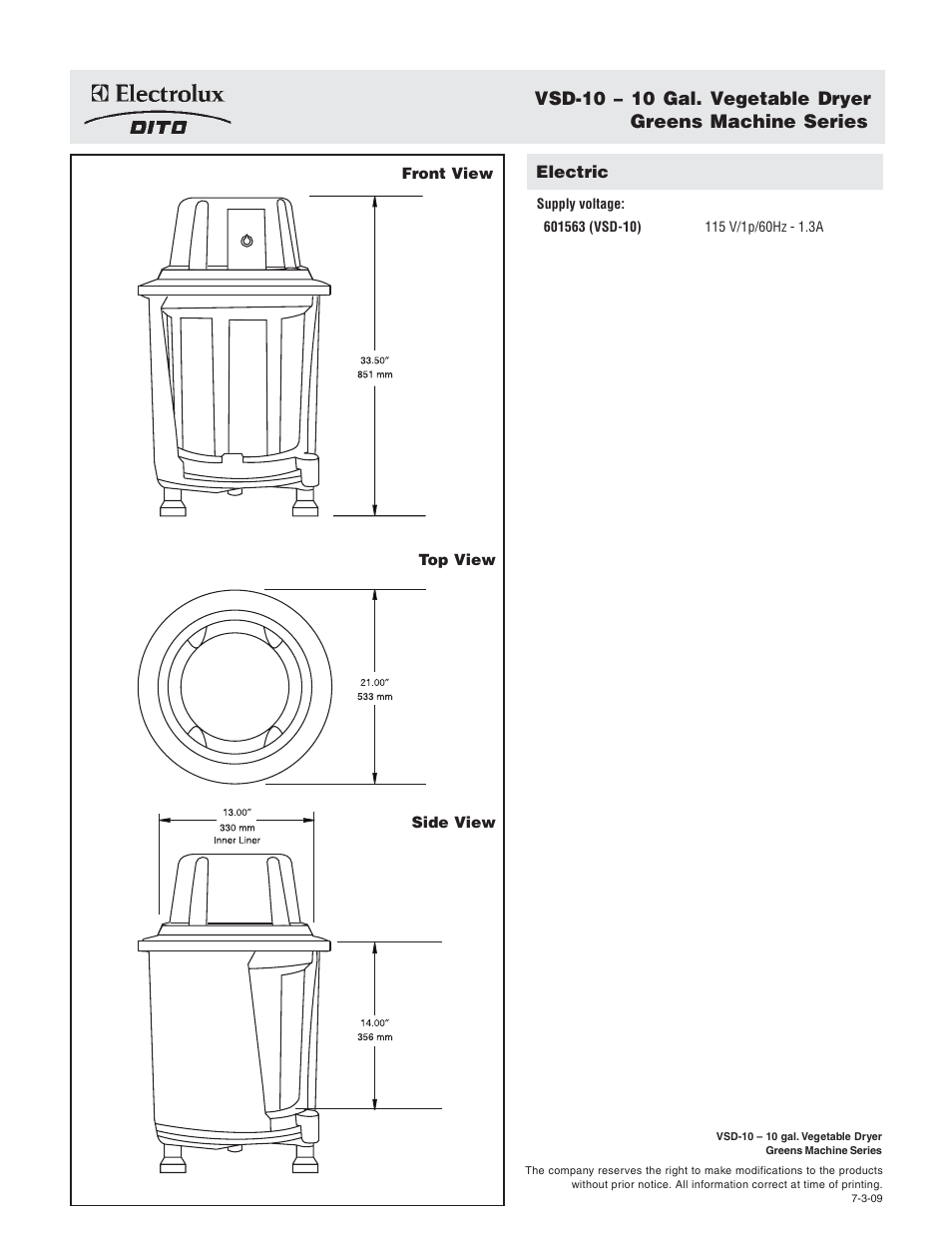 Electrolux Dito 601563 User Manual | Page 2 / 2