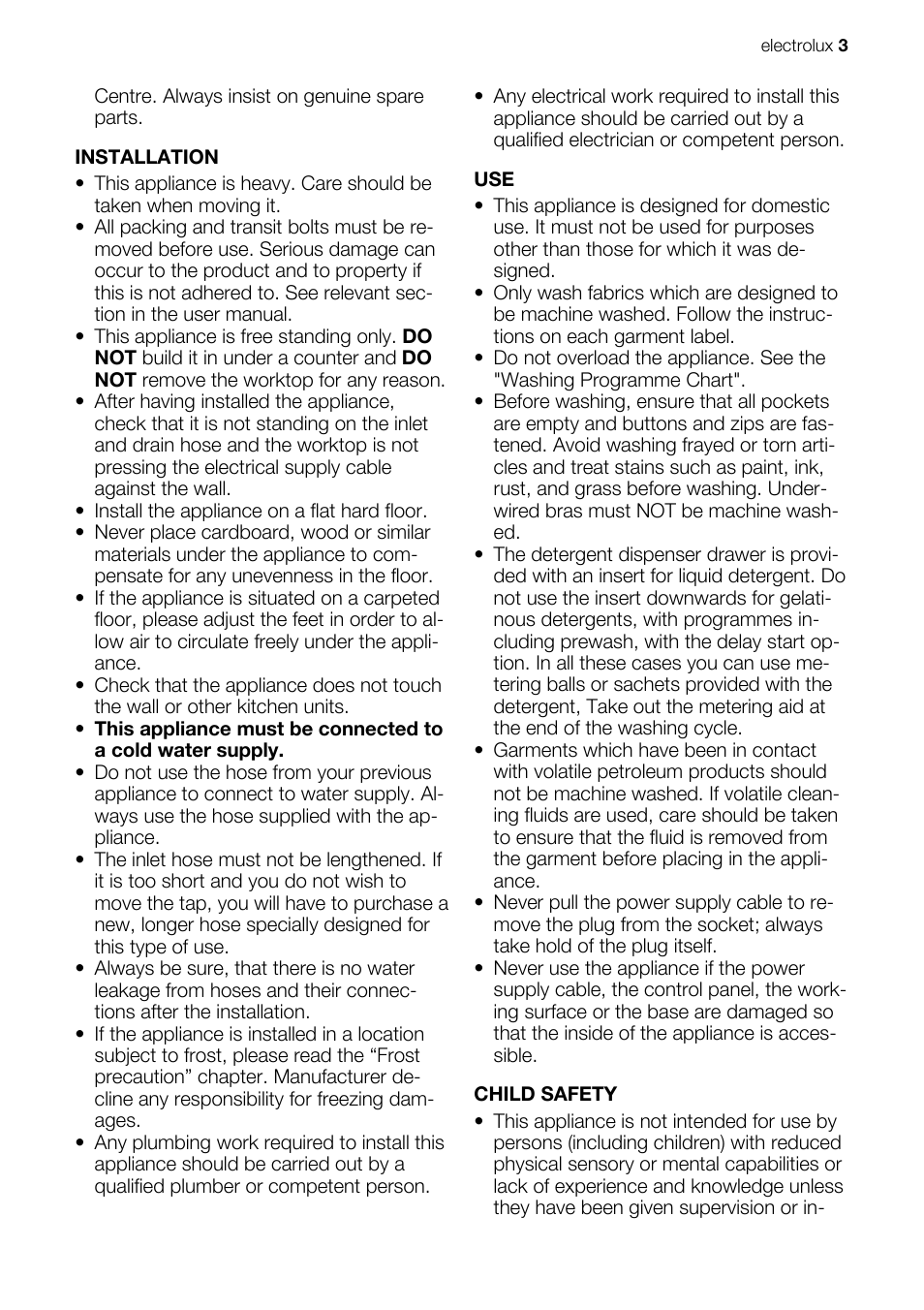Electrolux EWP 86100 W User Manual | Page 3 / 28