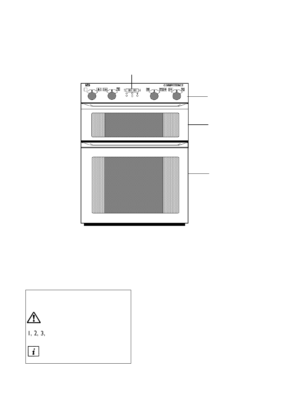 Description of the oven, Build-in electric multifunction double oven | Electrolux D4150-1 User Manual | Page 4 / 48