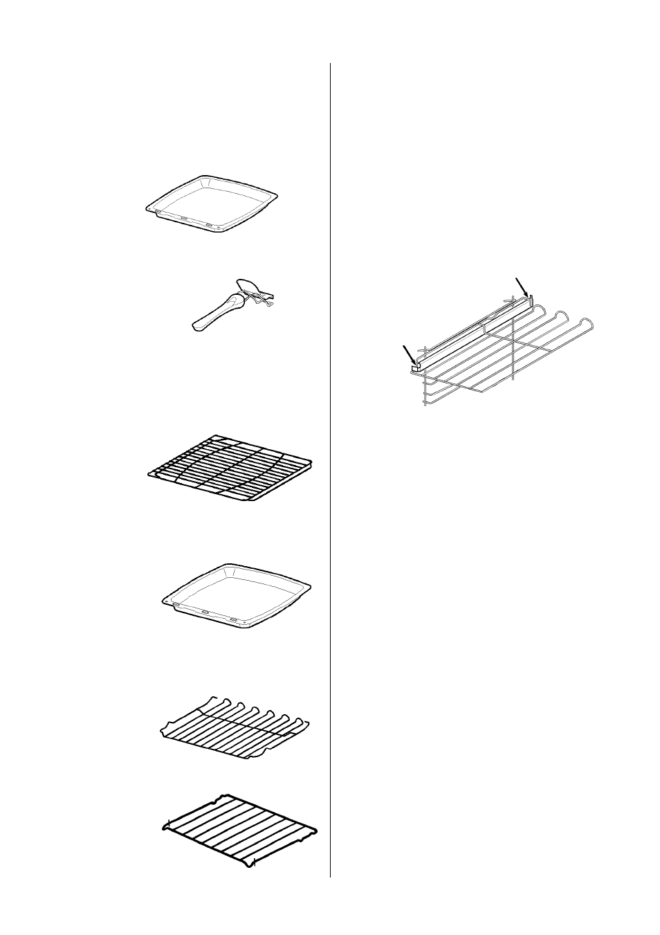 Grill and oven furniture, Telescopic runners | Electrolux D4150-1 User Manual | Page 6 / 48