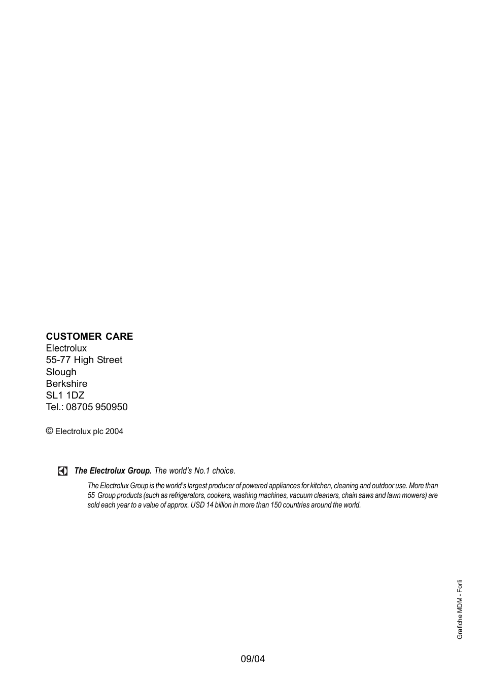 Electrolux EOG 601 User Manual | Page 20 / 20