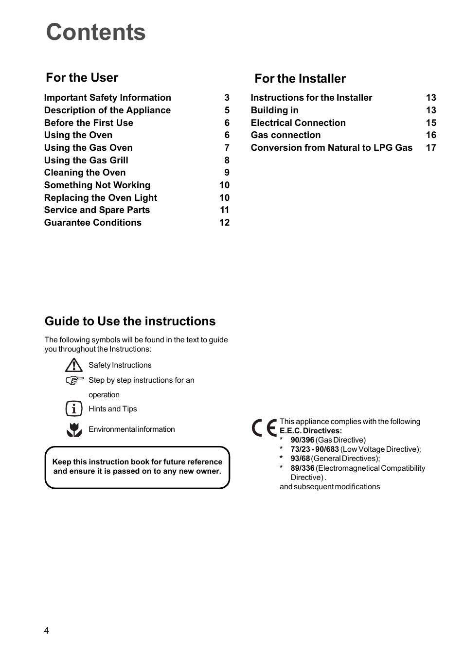 Electrolux EOG 601 User Manual | Page 4 / 20