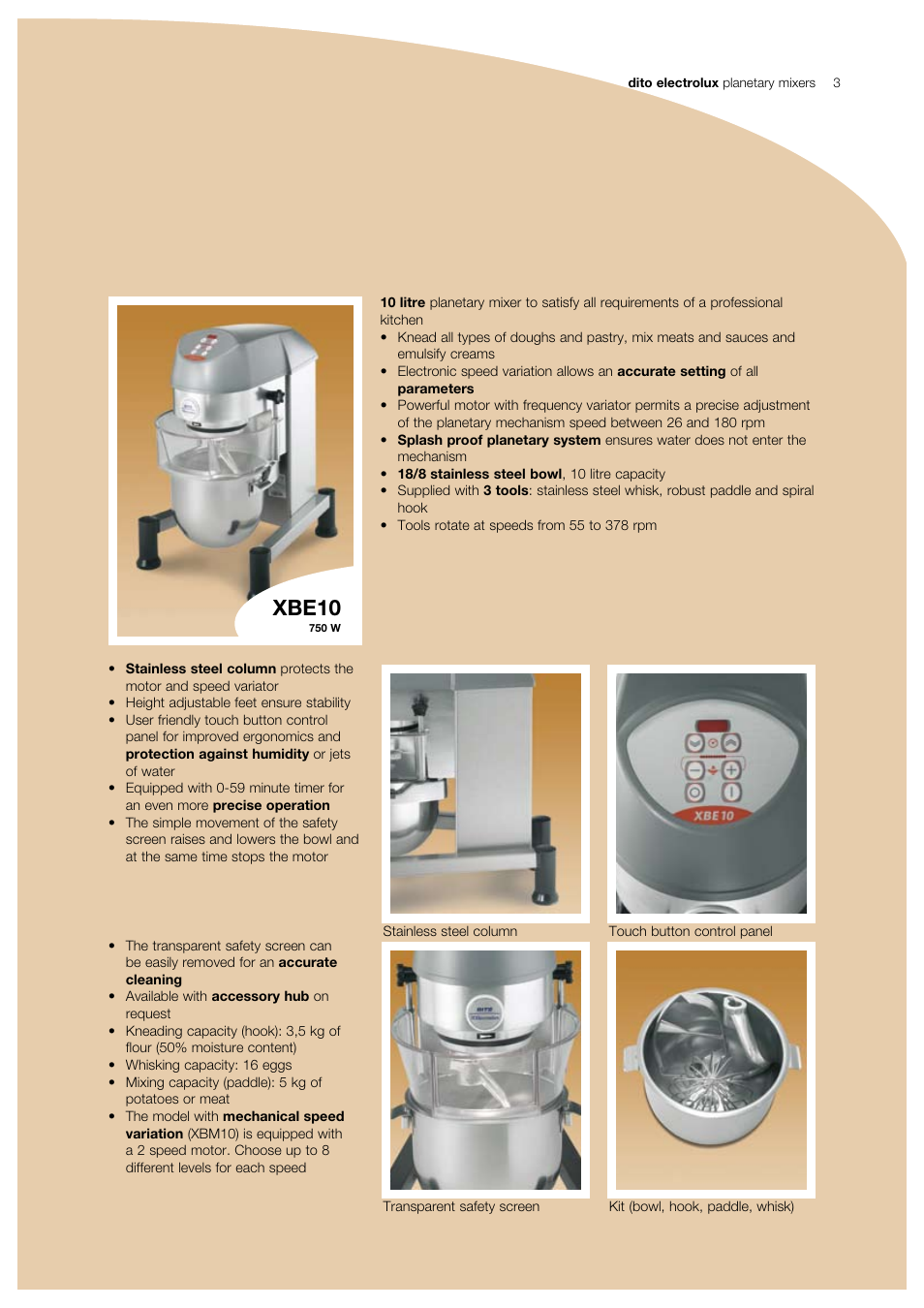 Xbe10 | Electrolux Dito XBE60 User Manual | Page 3 / 8