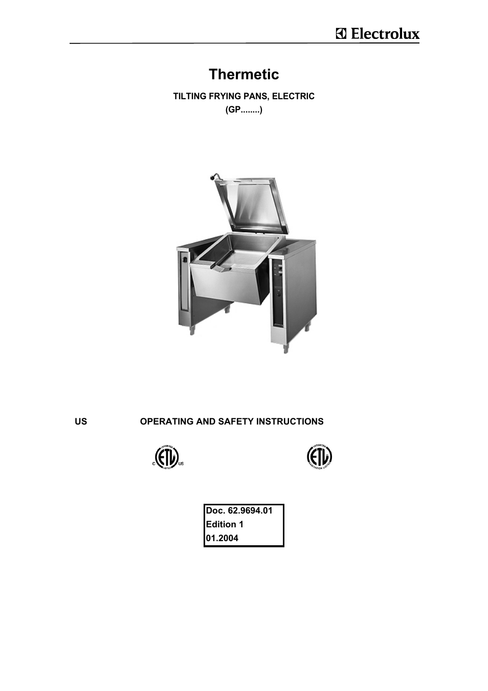 Electrolux Thermetic 9CHG583291 User Manual | 11 pages