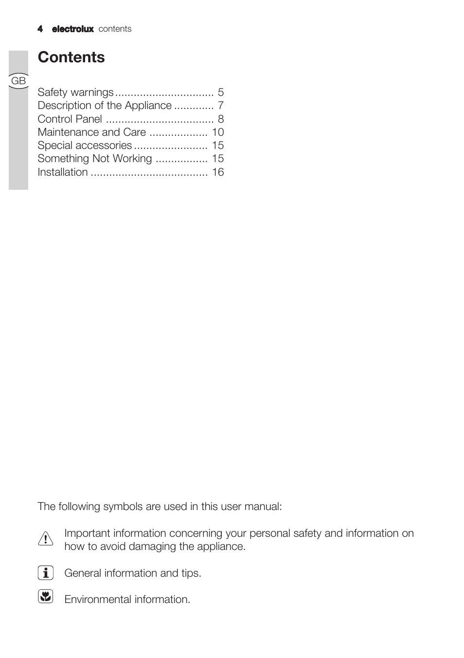 Electrolux EFC 9441 User Manual | Page 4 / 24