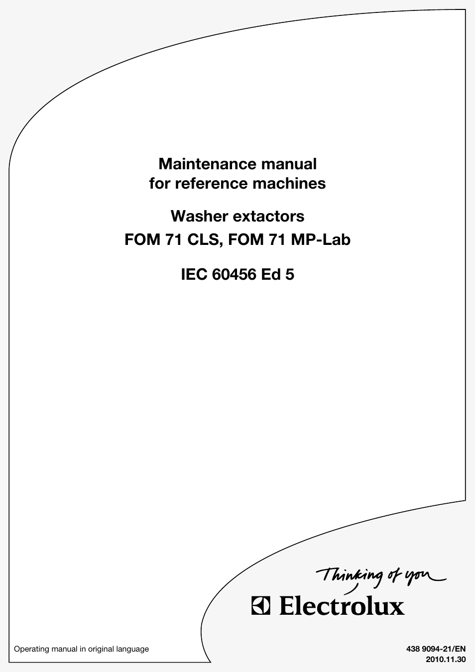 Electrolux FOM 71 CLS User Manual | 164 pages