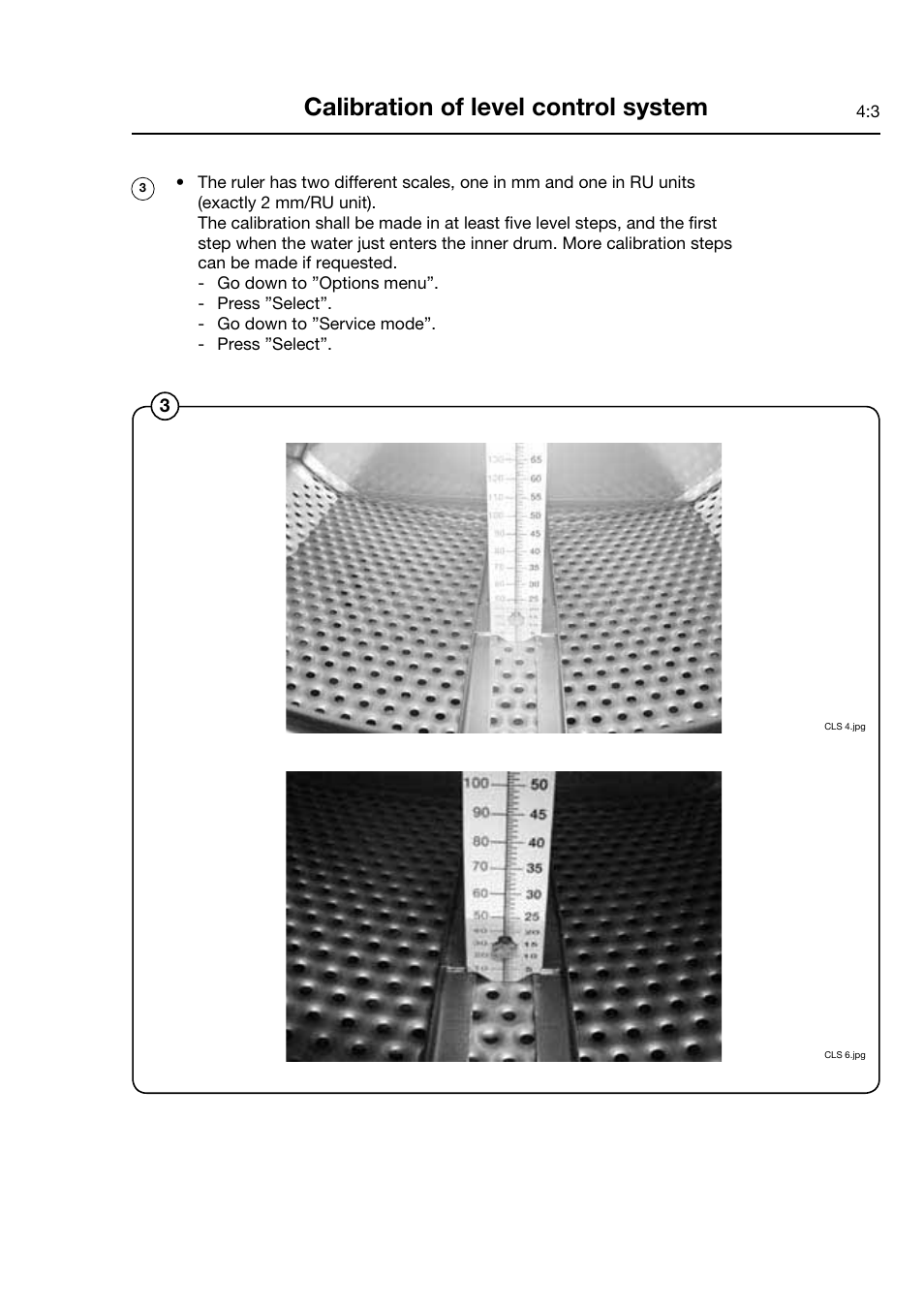 Calibration of level control system | Electrolux FOM 71 CLS User Manual | Page 15 / 164