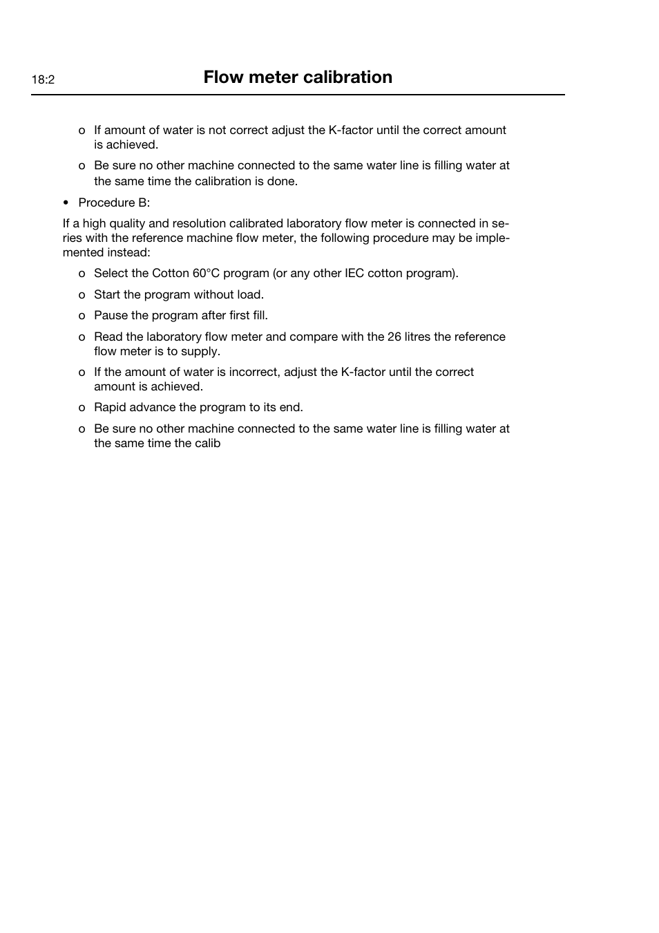 Flow meter calibration | Electrolux FOM 71 CLS User Manual | Page 68 / 164