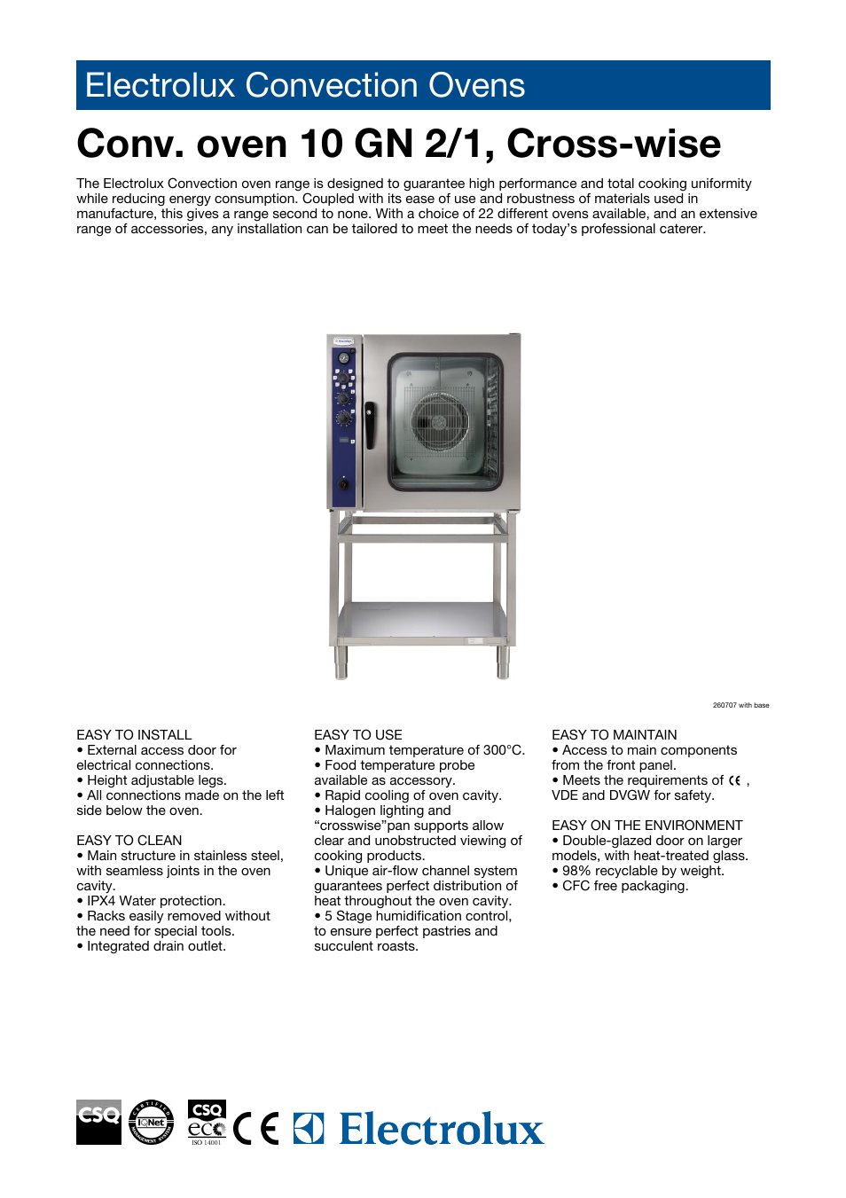 Electrolux 260724 User Manual | 2 pages