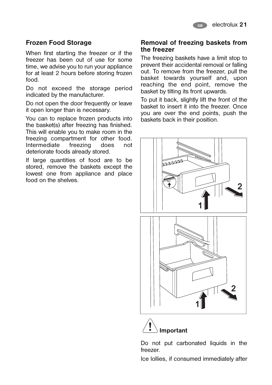 Electrolux ENB 40405 W User Manual | Page 21 / 40