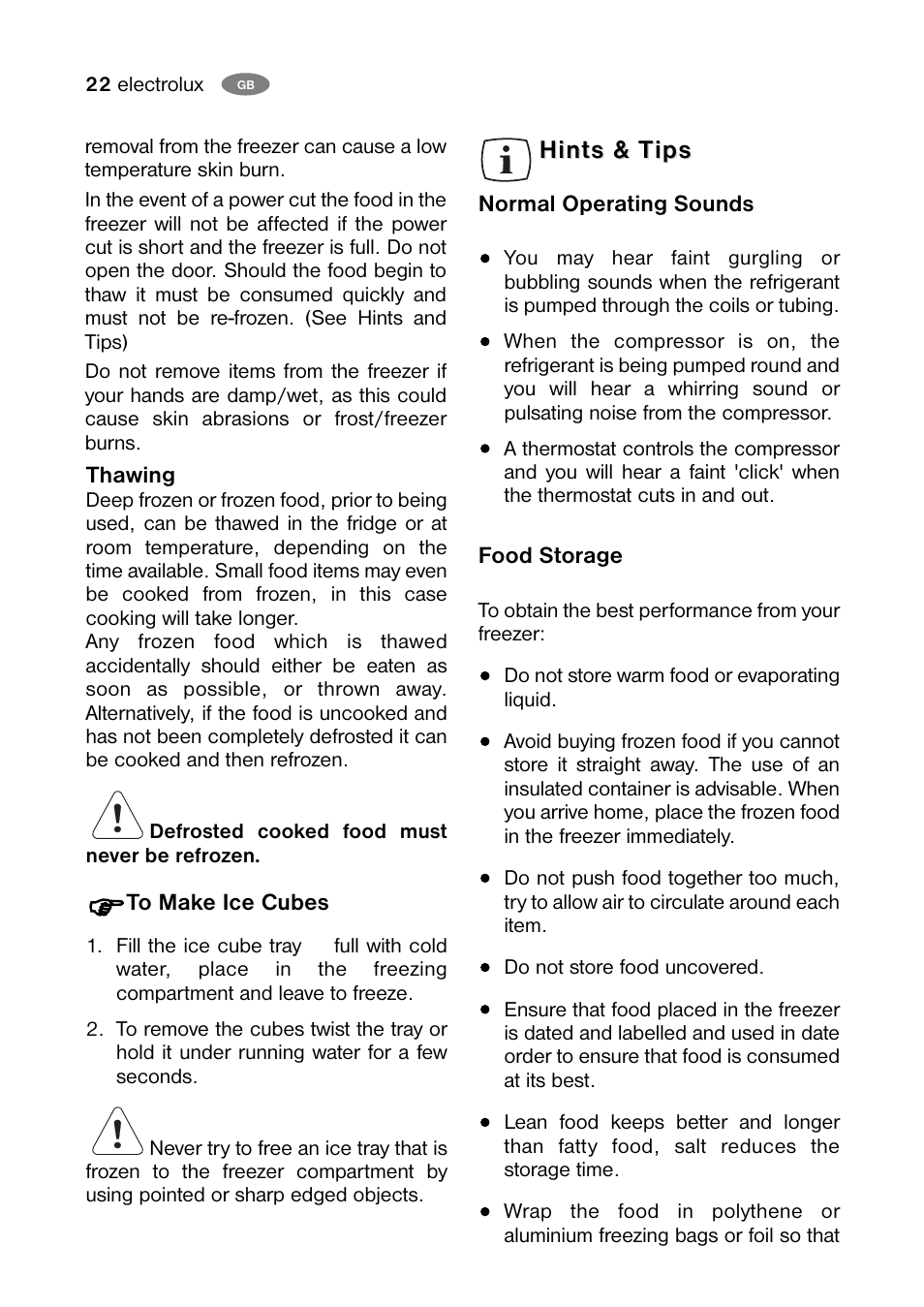 Electrolux ENB 40405 W User Manual | Page 22 / 40