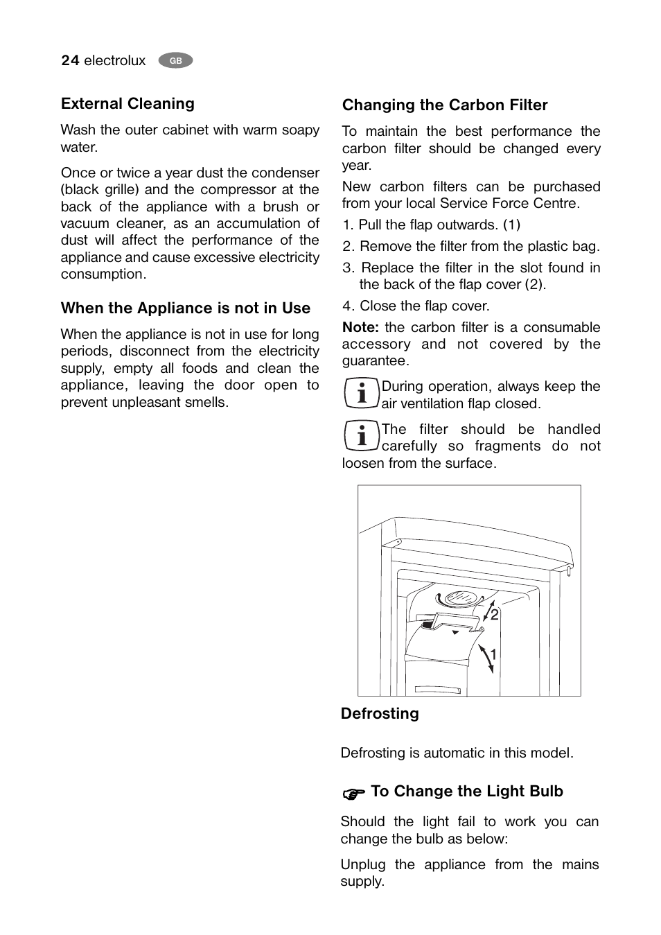 Electrolux ENB 40405 W User Manual | Page 24 / 40