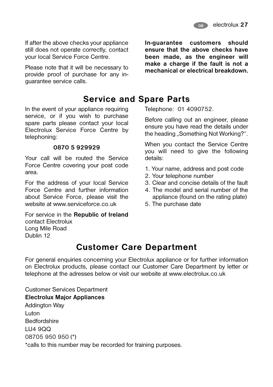 Electrolux ENB 40405 W User Manual | Page 27 / 40
