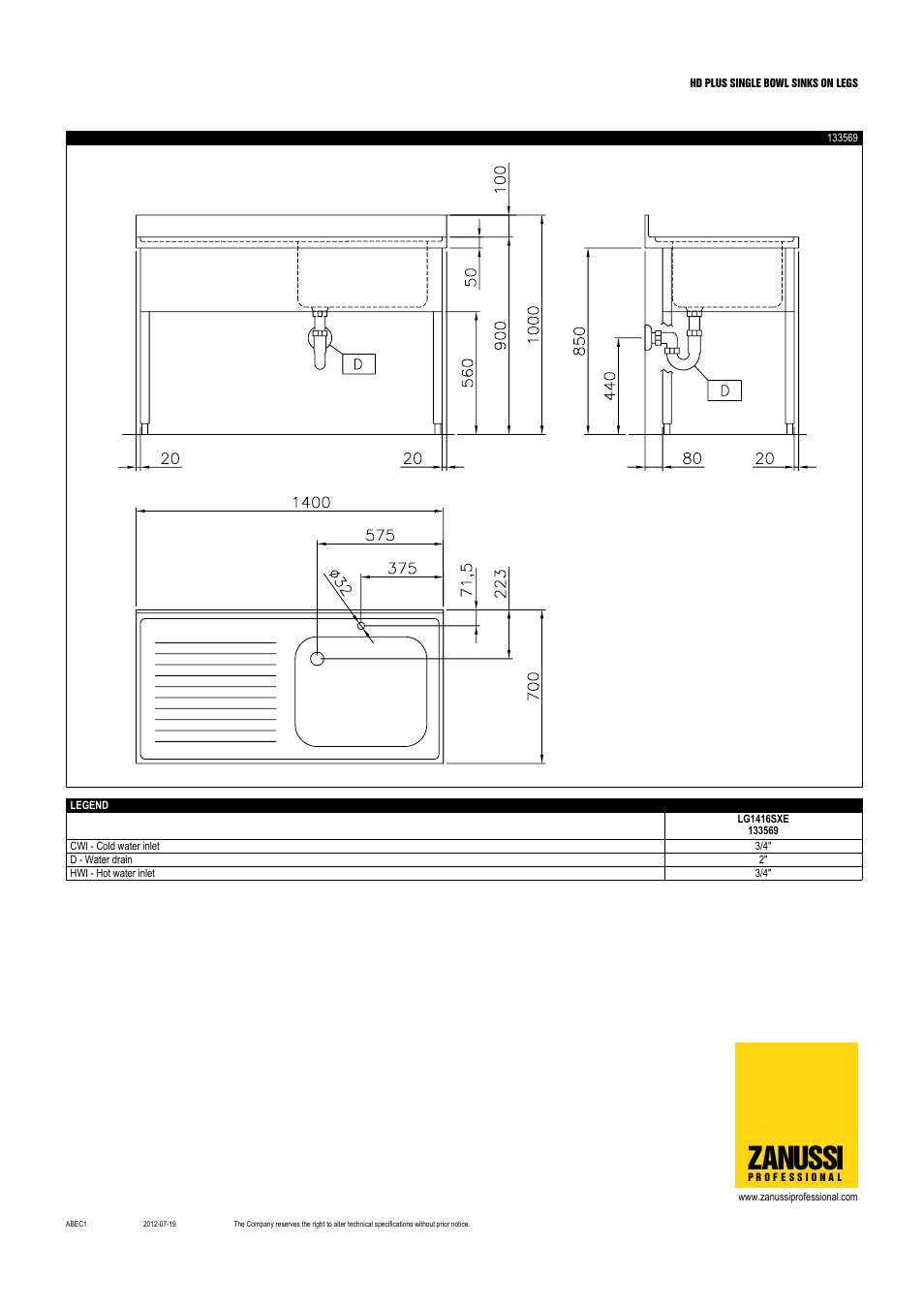 Zanussi | Electrolux 131449 User Manual | Page 7 / 7