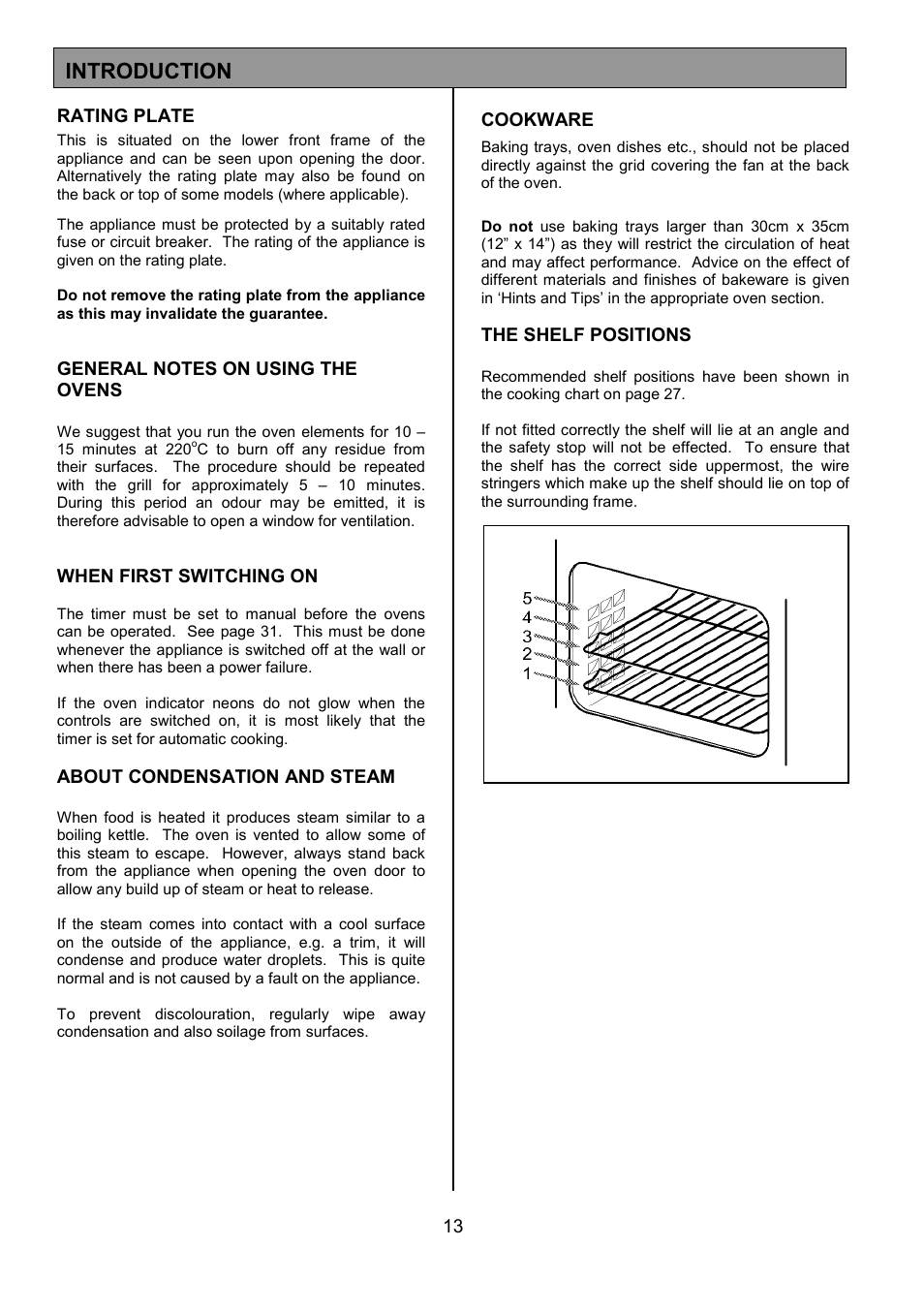 Introduction | Electrolux EOD 984 User Manual | Page 13 / 40