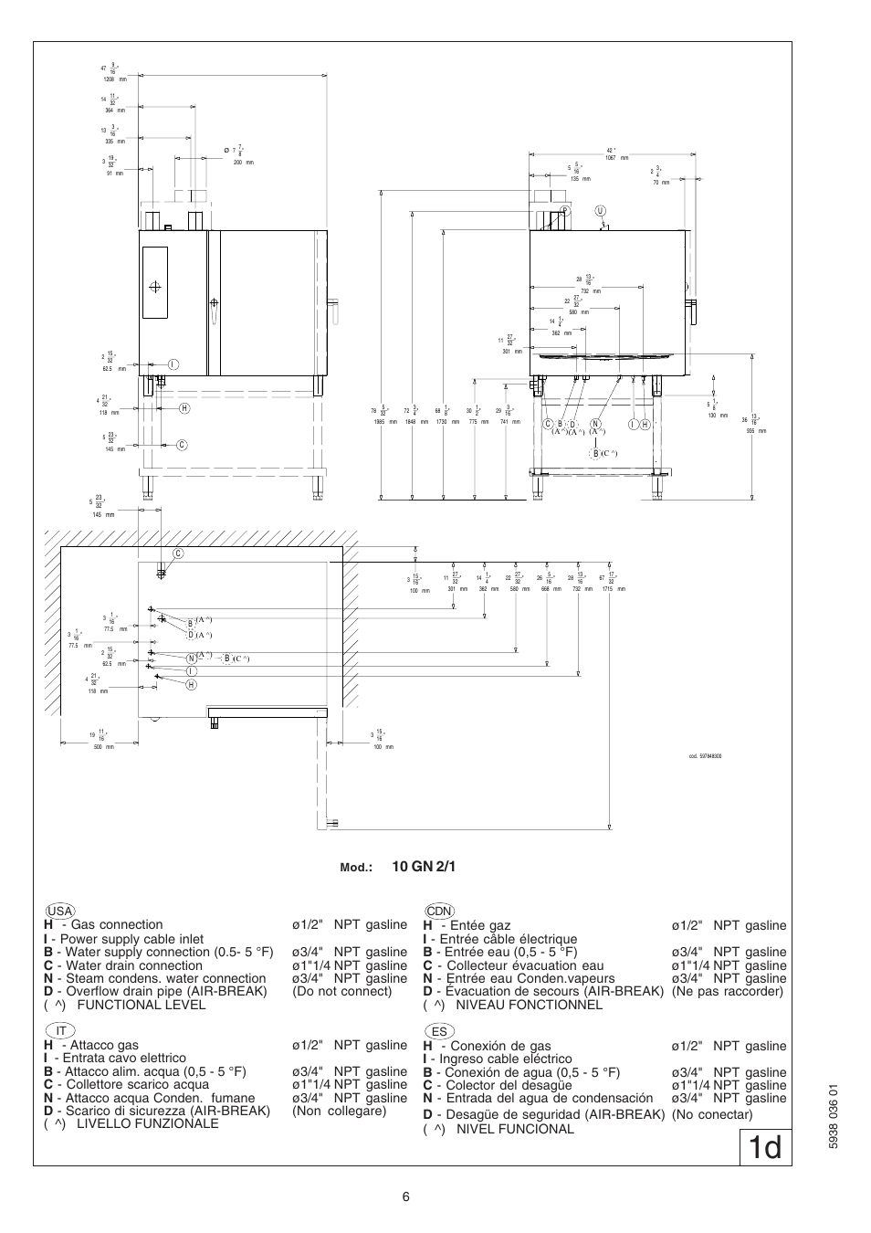 10 gn 2/1 | Electrolux 269552 User Manual | Page 6 / 32