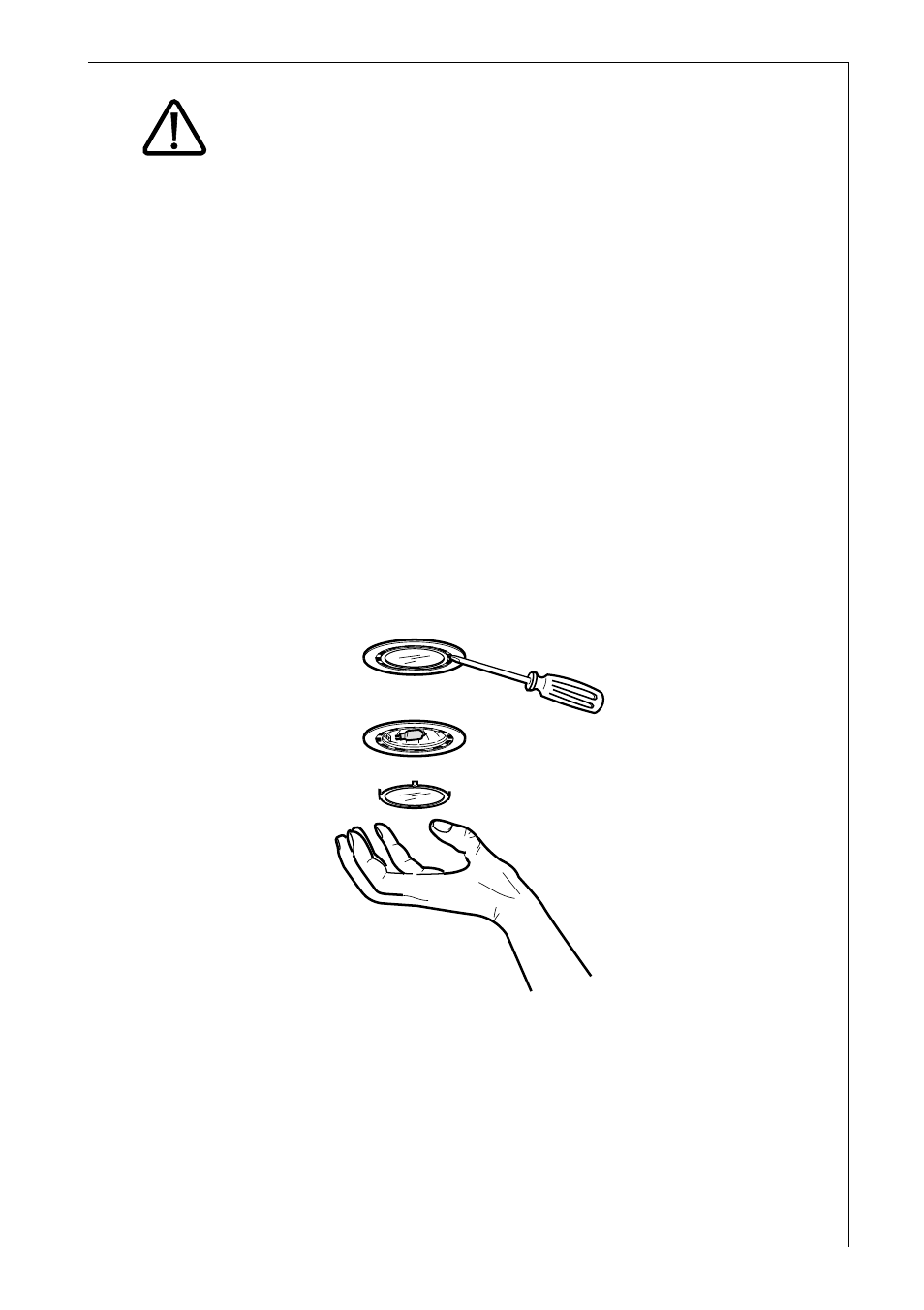 Warning, Changing the light bulb | Electrolux DI 8610 User Manual | Page 10 / 20