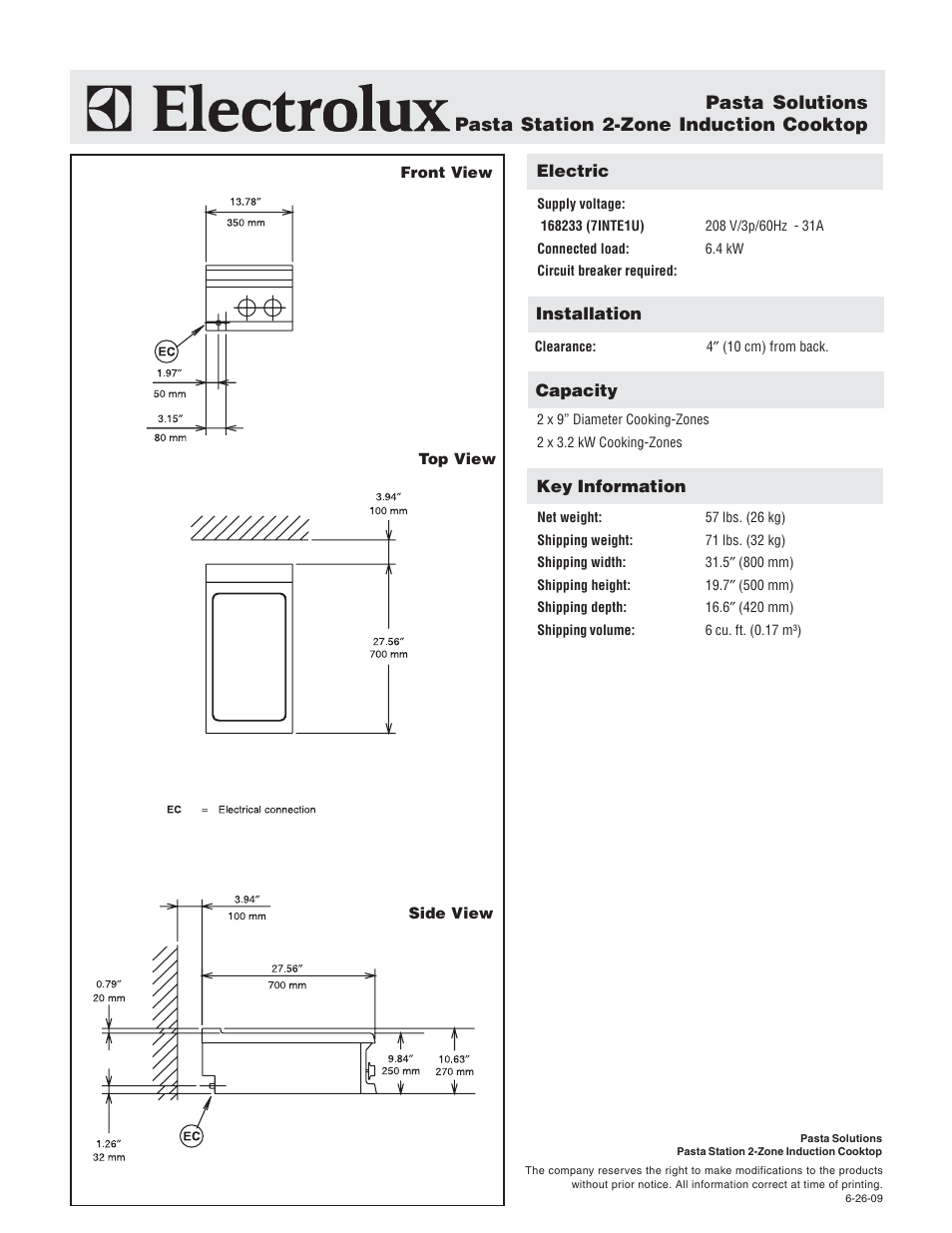 Electrolux 168233 User Manual | Page 2 / 2