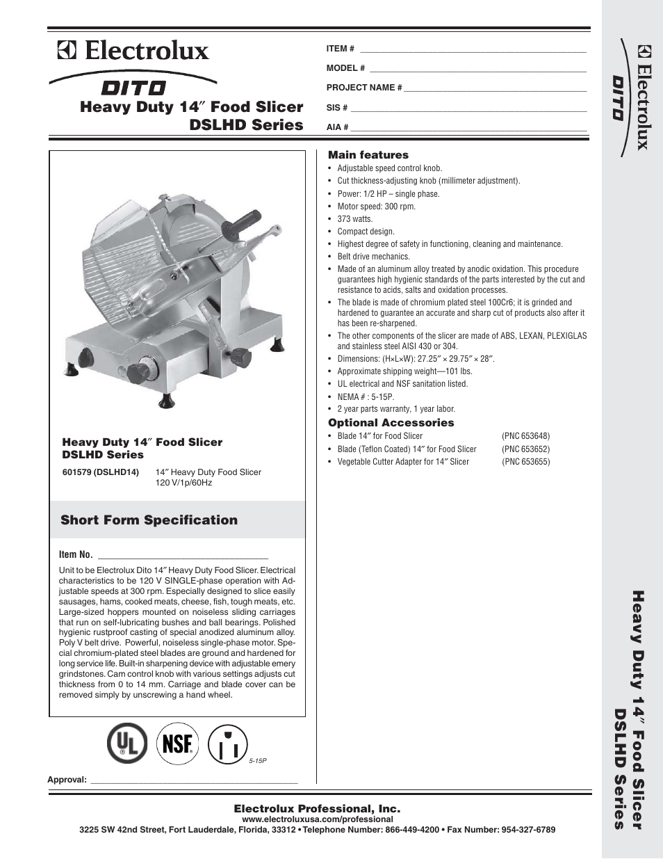 Electrolux Dito 601579 User Manual | 2 pages