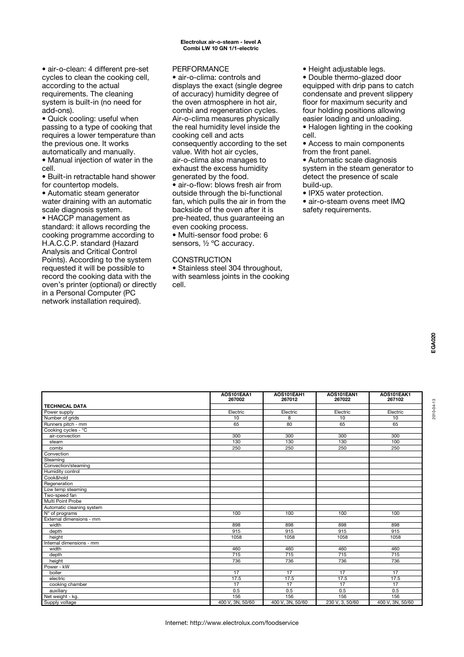 Electrolux COMBI LW 10 GN 1/1 User Manual | Page 2 / 4